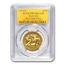 2014 Australia 1 oz Gold Horse PR-70 PCGS (Ultra High Relief) 2014 Australia 1 oz Gold Horse PR-70 PCGS (Ultra High Relief)